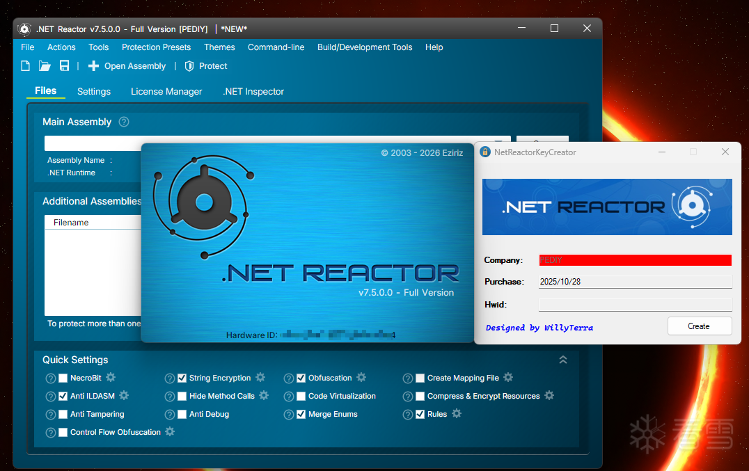 
				2
			-Net Reactor 7.5.0.0 Key Creator