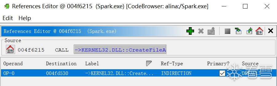 Figure 6.15 – Modifying the CALL address reference type to INDIRECTION