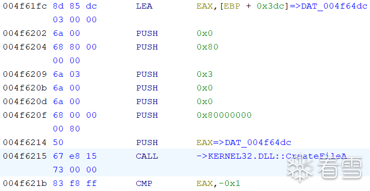Figure 6.16 – Disassembly listing using symbols instead of comments