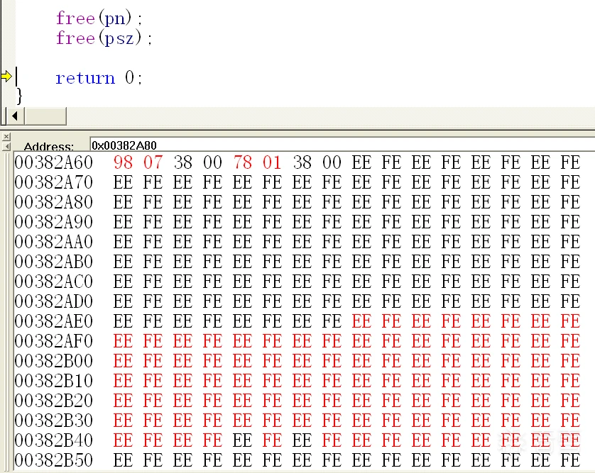 软件逆向-VC++6调试状态下的堆结构