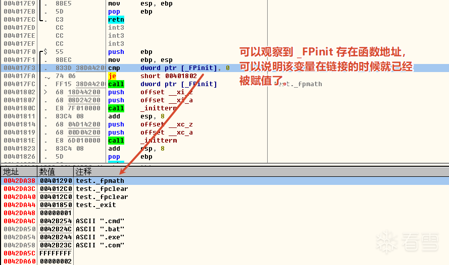 逆向工程-VC6.0 浮点未初始化bug的原因